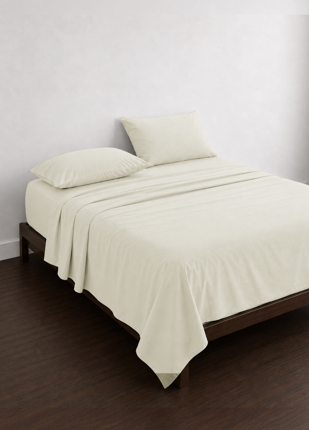 100% Cotton Percale Sheet Set - Ivory
